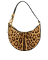 Leopard Print Shoulder Bag, &pound;650, Handbags, Brown, Pony / Calfhair, Front view